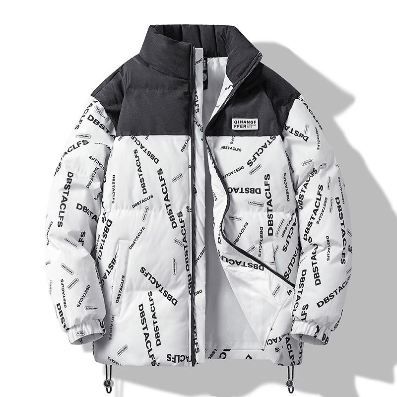 Winter New Men's And Women's Trends Hong Kong Style Youth Fashion Casual Versatile Stand-up Collar Windproof Warm Jacket_viptrois.com