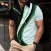 New 3D Printed Young Men's Light Luxury Leisure High Quality Polo Shirt Lapel Button Business Match Color Breathable T-Shirts_viptrois.com