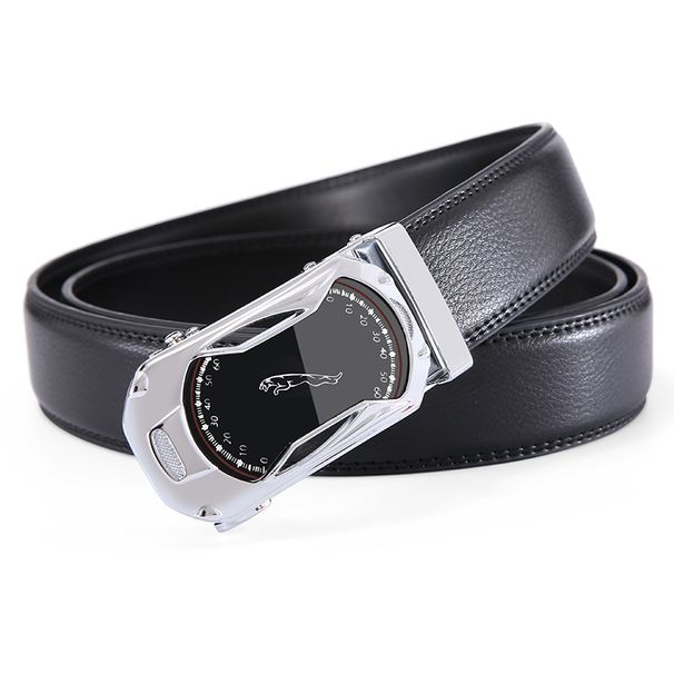 Men's Leather Belt Automatic Buckle Double Leather Casual Belt Men's Business Belt_viptrois.com