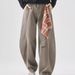 American Deconstruction Apricot Square Scarf Scimitar Pants Men And Women 2026 Autumn New Casual Pants Loose Splicing Wide-leg Trousers_viptrois.com