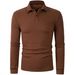Nordmann Shanggu Export Polo Shirt Solid Color Jacquard European And American Cross-Border Men's Clothing Turn-Down Collar Long_viptrois.com