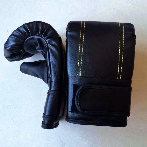 Unisex Sanda boxing fighting training gloves actual combat competition MMA gloves enlarged thick wear resistant fitness gloves leaking fingers_viptrois.com