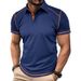 Nordmann Summer New Clothing Spliced Short Sleeve European And American Style Pique Men's Turn-down Collar Polo Shirt Top_viptrois.com