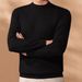 High-end Men's Hair T-piece Worsted Semi-turtleneck Sweater Men's Machine Washable Knitted Bottoming Shirt Men's Clothing_viptrois.com
