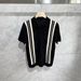 Men's Striped Polo Shirt - V-Neck Knitted Breathable Ice Silk Casual Shirt For Summer_viptrois.com