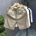 Men's Clothing Summer Stylish White Shorts For Men Trendy Thin Ice Silk Pants Men's Slim Straight Outer Wear Five Point Small Trousers_viptrois.com