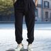 Men's Casual Multi Pocket Trousers Closed Collar Tie Cotton And Linen Straight Leg Pants_viptrois.com
