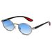 Oval Metal Frame Sunglasses - Retro Unisex Vintage Shades UV400 Protection (European American Fashion High-End Glasses)_viptrois.com