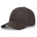 Men's Autumn Winter Woolen Baseball Versatile Middle-aged Elderly Fleece Thick Warm Hat Dad Ear Protection Duckbill Cap_viptrois.com