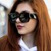 Extra Large Thick Framed Square Sunglasses Retro Men's And Women's Outdoor Glasses_viptrois.com