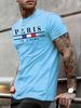 Men's Fashion Short-sleeved T-shirts Summer Slim-fit Pure Cotton Printed T-shirts Trendy Casual Versatile Tops_viptrois.com