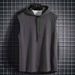 2025 New Style Sleeveless Vest Top Men's Casual T-shirt Pure Color Hooded Sweater Lace-up Hip-hop Sports Shirt_viptrois.com