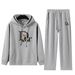 Unisex Letter Bear Hoodie & Jogger Set – Cozy Winter Fleece Tracksuit, Oversized Fit (S-5XL)_viptrois.com