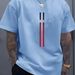 Summer Casual Loose Fit Crew Neck T-Shirt for Men Short Sleeve Parisian Alphabet Print Top_viptrois.com