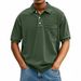 Men's Clothing Lapel Short Sleeve Pullover Casual T Shirt Button Shirt_viptrois.com
