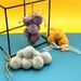 Bag Charm Creative Grape Fruit Keychain Cute Bag Plush Pendant Lace Bow Hair Ball Car Key Chain Ornaments_viptrois.com