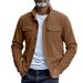 Men's Heavyweight Corduroy Jacket With Stand-Up Collar & Multiple Pockets – Classic Autumn Winter Casual Coat_viptrois.com