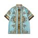 Men's Clothing High Street Ral Suit Palace Style Full Print Retro Shirt Casual Cardigan Shorts Matching Men_viptrois.com