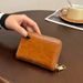 Women’s Bags Version Of Mini Short Women's Wallet Stacked Zipper Soft Wallet Coin Purse Women's Hand Held Card Holder Wallet_viptrois.com