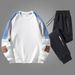 Men's Clothing Spring and Autumn Suit Sweatshirt Men's Cotton New Round Neck Loose Large Size Fat Bottoming Shirt Trendy Top Jacket_viptrois.com