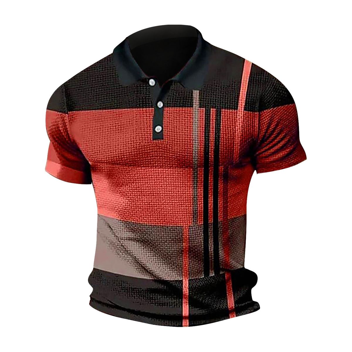 2025 Summer New European And American Men's Polo Shirt Short Sleeved Color Blocked Zipper T Shirt Top_viptrois.com