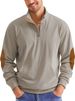 Pure Cross-Border Autumn Winter European Size Outdoor Casual Stand Collar Long Sleeve Shirt Knitted Corduroy Pullover_viptrois.com