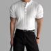 Men's Retro Striped Henley T-Shirt - Breathable Short Sleeve Knit Tee For Summer | Slim Fit Casual Top (Black/White, M-3XL)_viptrois.com