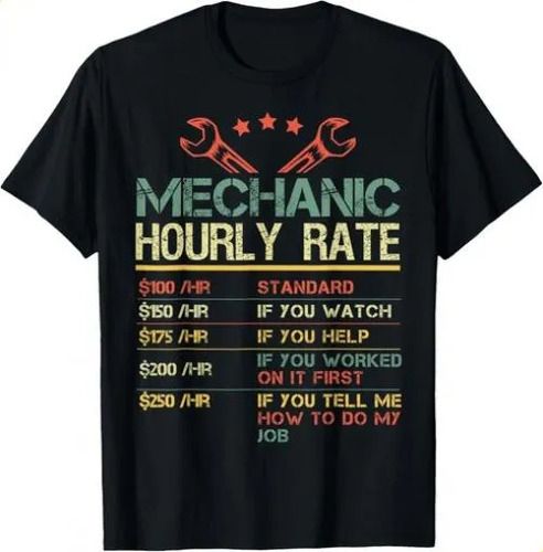 2026 T-shirtfunny Hourly Rate Auto Repair Mechanic Labor_viptrois.com