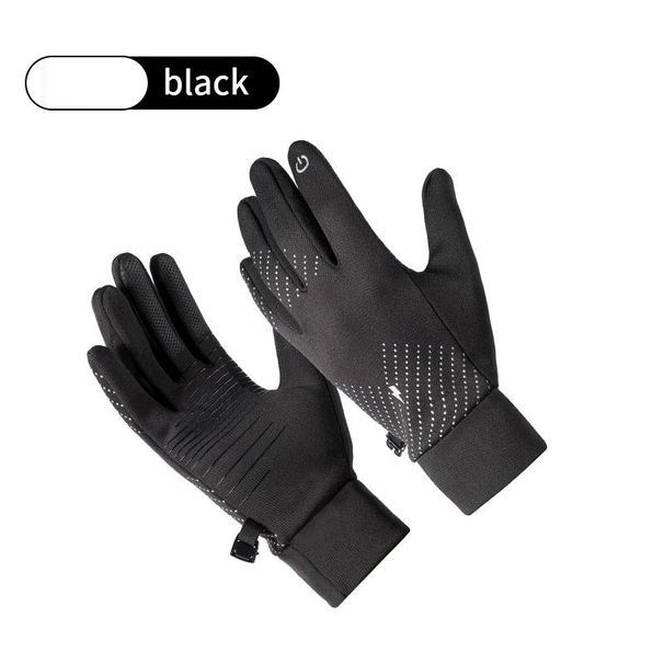 Men's Gloves Autumn And Winter Outdoor Cycling Gloves Mountaineering Hiking Sports Running Non Slip Touch Screen Gloves Thin Velvet High Elastic_viptrois.com