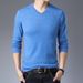 Men's Slim Fit V-Neck Knit Sweater - Lightweight Wool Blend Pullover For Casual Wear (Multiple Colors & Sizes Available)_viptrois.com