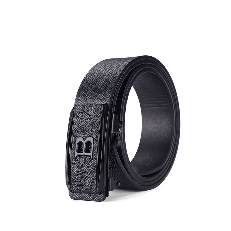 The New Buckle Toothless Belt With Automatic Buckle For Men In Casual Style, Business All-Match Waist Belt, Personality, Trendy Youth Pants_viptrois.com
