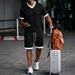 Men’s Summer Waffle-Knit Contrast Trim Set – V-Neck Short Sleeve & Shorts Casual Sportswear Outfit – Breathable & Stylish Matching Two-Piece_viptrois.com