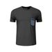 Men's Clothing Elastic Round Neck Quick Drying Breathable Training Short Sleeved Sports Fitness Leisure Outdoor T Shirt Tops_viptrois.com
