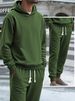 Men's Clothing Solid Color Hooded Pullover Loose Men And Women Brand Sweatshirt Versatile Couple Tops_viptrois.com