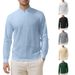Men's Relaxed Fit Linen Shirt – Breathable Long Sleeve Stand Collar Top (S-XXXL) – Minimalist Casual & Youthful Style_viptrois.com