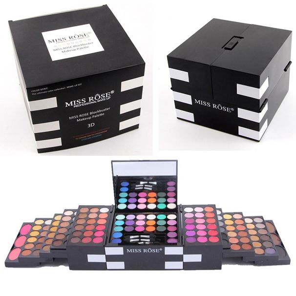 Hislaves 142 Color Eye Shadow 3 Blush Eyebrow Eyeshadow Palette Makeup Kit Cosmetics Set-_viptrois.com