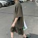 Men's Clothing Zipper Design Short Sleeved T Shirt Sports Suit Men's Summer Casual Shorts Two Piece Suit_viptrois.com