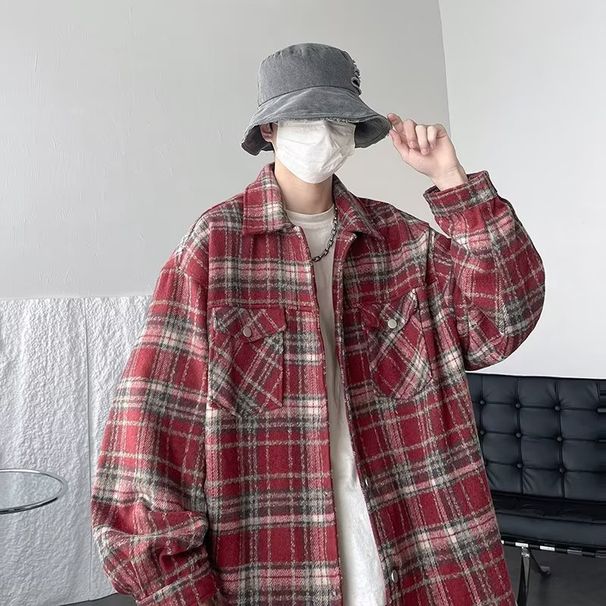 New Xiaoxiangfeng jacket for men in spring and autumn, thin style, retro trendy brand, checkered clothes, cool jacket_viptrois.com