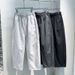 Men's Lightweight Casual Pants – Trendy Loose Straight Fit With Drawstring Waist (M-3XL, Black/Dark Gray/Grayish White)_viptrois.com