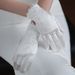 Unisex Wedding gloves White simple lace lace short bridal wedding dress dinner gloves_viptrois.com