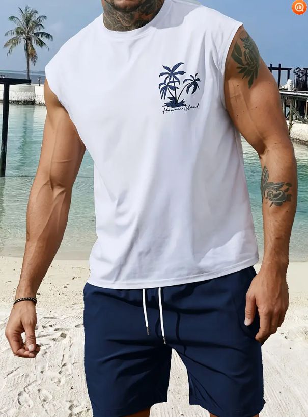 Men's Sports Fitness Vest Muscle Training Shirt Spring And Summer Tight Sleeveless Inner Top_viptrois.com