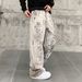 Men's Clothing High Street Ink Splashed Design Jeans For Men Spring And Autumn Trendy Casual Straight Pants For Men_viptrois.com