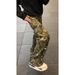 American Vibe Snake Patterned Jacquard Jeans Men's Spring Vintage High Waisted Curved Knife Slightly Flared Pants_viptrois.com