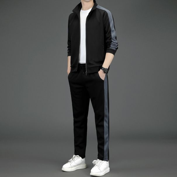 2025 Casual sports suit men's spring and autumn new fashion brand long sleeved sweatshirt paired with a handsome set 350d_viptrois.com