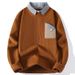 Fashion Knit Pullover Sweater With Shirt Collar Design, Breathable & Machine Washable, Casual Wear For Men & Women, Available In Multiple Colors_viptrois.com