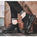 Men's Winter Work Boots High Top Casual Shoes With Fleece Lining, Waterproof Anti-Slip Rubber Sole For Outdoor Snow Hiking_viptrois.com