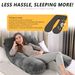U-Shaped Maternity Pillow For Back, Neck, And Leg Support – Soft, Portable, And Comfortable Polyester Pregnancy Pillow For Expecting Moms_viptrois.com
