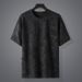 Men's Clothing Jacquard Trendy All Match Tops Short Sleeved T Shirts_viptrois.com