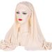 Women's Hats New Milk Silk Cross-beaded Single-color Baotou Scarf And Hat, Two-piece Women's Fashion Patch Hijab_viptrois.com