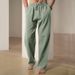 Men's Clothing Spring And Summer Wide Leg Pants Thin Breathable Cotton And Linen Loose Casual Sports Trousers Sweatpants_viptrois.com